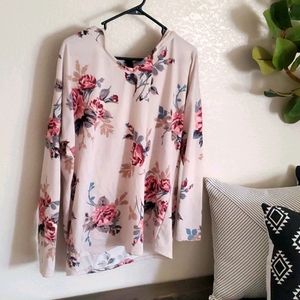 Floral Hooded Sweatshirt